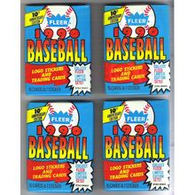 1990 Fleer baseball untampered wax pack lot of 4- Sosa, Gonzalez, Walker RC?