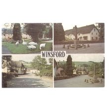 multiview, WINSFORD, CHESHIRE. used vintage postcard 1984 postmark