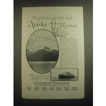 1931 Canadian National Steamship lines Ad - Through the famous fjords