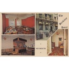The Berkeley Hotel Weymouth Esplanade Restaurant 1970s Postcard