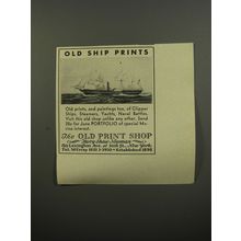 1953 The Old Print Shop Ad - Old Ship Prints
