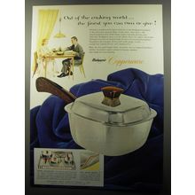 1956 Bridgeport Copperware Ad - Out of the cooking world