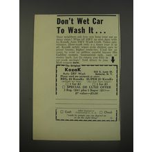 1956 Kozak Auto Dry Wash Ad - Don't wet car to wash it