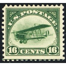 C2, Mint HR VF 16¢ Early Airmail Stamp - Stuart Katz