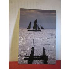'THE EXCELSIOR' SAILING TRAWLER BOAT LOWESTOFT, SUFFOLK. unused postcard 2002 =