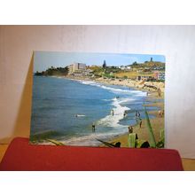 DOLPHIN BEACH, COSTA DEL SOL TORREMOLINOS, SPAIN used postcard c.1964 pm =