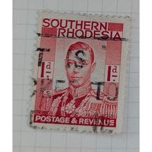 Southern Rhodesia Postage Stamp, 1937, 1d, King George VI, 1d, Used Hinged