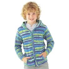 Knitting Pattern Hoodie Cardi Surfie Skye with Slanted Pockets 8ply 2-13yrs