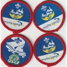 Scout Badges 4 x Cub Activity 2002+ Sponsored - Black Backs (BY456)