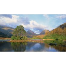 Loch in Glen Etive, Highlands, Scotland Art Gallery Poster Canvas Print Wall Dec