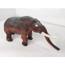Vintage Imperial Mastodon Toy Wooly Mammoth 1989 Prehistoric Mammal Tusks Brown