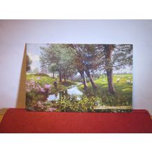 WILLOWS, COUNTRY CHARMS unused antique postcard, Raphael Tuck & Sons 'Oilette' =