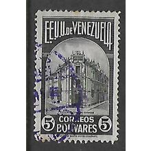 VENEZUELA 1938 5b BLACK G.P.O. CARACAS SG 517 FINE USED#2