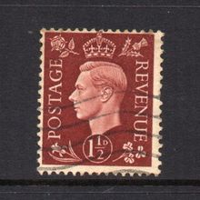 George VI - 1937-47 - 1½d Red-Brown (sg464) Used #6