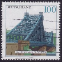GERMANY 2000 Bkue Winder Bridge Dresden 100pf Sc#2080 - USED @M275
