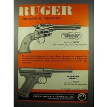 1955 Ruger Single-Six Revolver Standard Model Pistol Ad