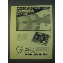 1959 Stratton Expanda Cuff Links V2070 Ad - Move with the times