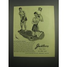 1948 Jantzen Ad - Men's Shorts and Girl's Shirt and Shorts - for fun in the sun