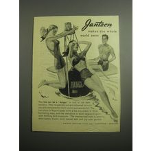 1948 Jantzen Ad - Two-Piece and One-Piece Women's Swimsuits and Mens Swim Trunks