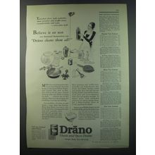 1930 Drano Drain Cleaner Ad - Believe it or not ten thousand housewives say