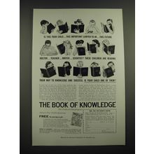 1958 The Book of Knowledge Encyclopedia Ad - Is this your child