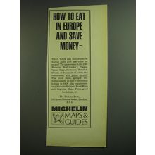 1968 Michelin Maps & Guides Ad - How to eat in Europe and save money