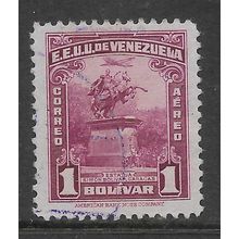 VENEZUELA 1940 STATUE OF BOLIVAR AT CARCACAS 1b MAUVE SG 639 FINE USED#2