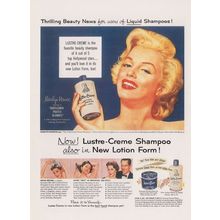 Marilyn Monroe Gentlemen Prefer Blondes Shampoo Advertising Postcard