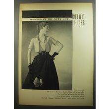 1952 Bonwit Teller Sundress Ad - Sunning up the news now