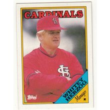 1988 Topps baseball card 744 Whitey Herzog MG and team checklist