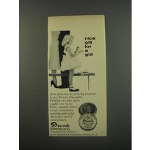 1956 Droste Chocolate Pastilles Ad - Nice gift for a girl