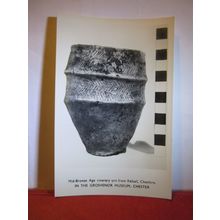 BRONZE AGE URN, THE GROSVENOR MUSEUM, CHESTER, unused postcard RP #