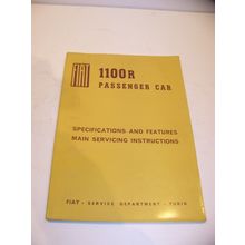 FIAT 1100R PASSENGER CAR MAIN SERVICING INSTRUCTIONS SPECS FEATURES TURIN ITALY