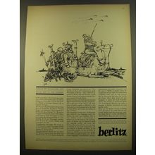 1961 Berlitz School Ad - Pardon my Norwegian, but which way to the Casbah?