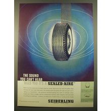 1961 Seiberling Tires Ad - The sound you can't hear tells you it's a sealed-aire
