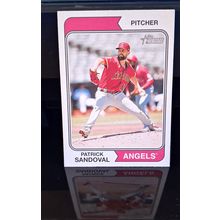 PATRICK SANDOVAL 2023 TOPPS HERITAGE BASEBALL CARD #198