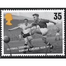 GB 1996 European Football Championship 35p duncan Edwards used SG 1927 Sc 1665