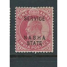 india stamps conventional state nabha sgo27 official sg o27 unused no gum