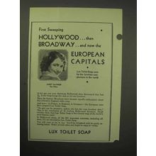 1930 Lux Toilet Soap Ad - Janet Gaynor