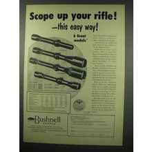 1954 Bushnell Scopes Ad - Scope Up Your Rifle!