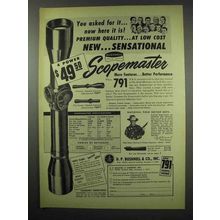 1954 Bushnell Scopemaster Scope Ad - Premium Quality