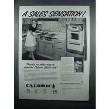 1954 Caloric Built-In Ranges Ad - A Sales Sensation