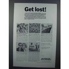 1964 Alitalia Airlines Ad - Get Lost!