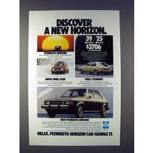 1978 Plymouth Horizon Car Ad - Discover New Horizon