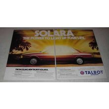 1980 Talbot Solara Ad - Light Up Your Life