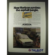 1980 Talbot Horizon Car Ad - Survives Asphalt Jungle