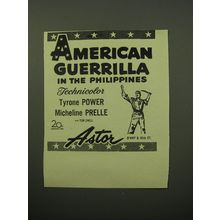 1950 American Guerrilla in the Philippines Movie Advertisement