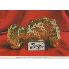 The Welcome Nugget Australian Red Hill Mining Company Postcard