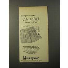 1954 Munsingwear Boxer Shorts Ad - Munsingwear brings you Dacron.