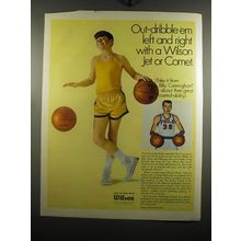 1967 Wilson Jet and Comet Basketballs Ad - Billy Cunningham - Out-dribble